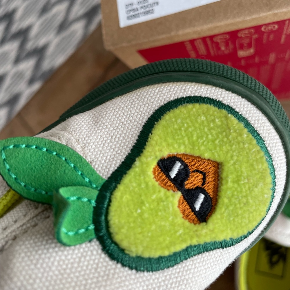 Vans: Toddler Green and Cream Avocado Slip-On Shoes - Picture 16 of 16
